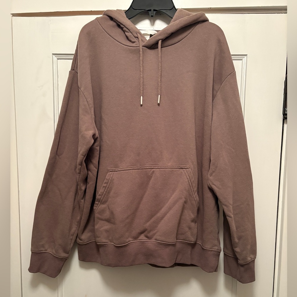 H&M mushroom/ taupe hoodie sweatshirt -M